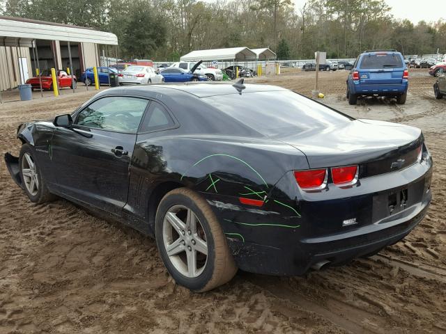 2G1FB1EV5A9214643 - 2010 CHEVROLET CAMARO LT BLACK photo 3