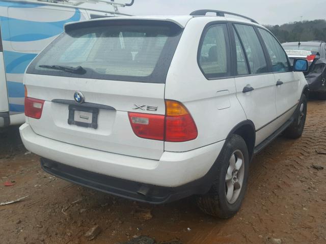 5UXFA53512LV70360 - 2002 BMW X5 3.0I WHITE photo 4