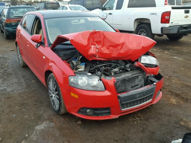 WAUHF78P67A220935 - 2007 AUDI A3 2 RED photo 1