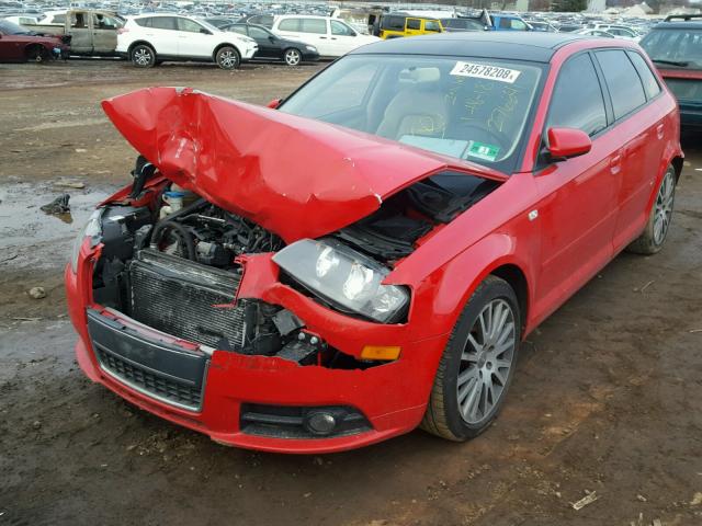 WAUHF78P67A220935 - 2007 AUDI A3 2 RED photo 2