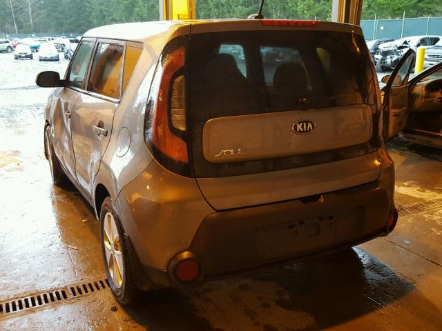 KNDJN2A28E7107040 - 2014 KIA SOUL GRAY photo 3