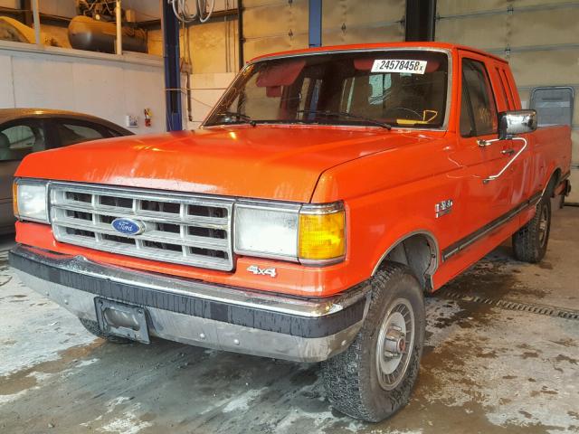 1FTEX14N2JKA25758 - 1988 FORD F150 RED photo 2