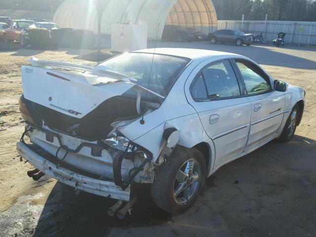 1G2NW52E81C224969 - 2001 PONTIAC GRAND AM G WHITE photo 4