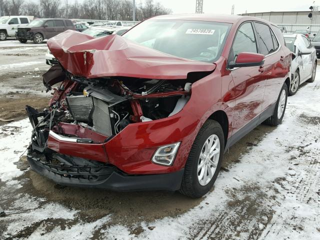 2GNAXJEV8J6187627 - 2018 CHEVROLET EQUINOX LT MAROON photo 2