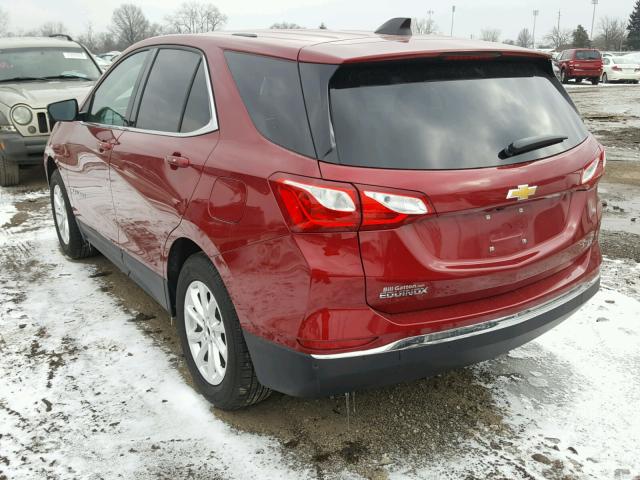 2GNAXJEV8J6187627 - 2018 CHEVROLET EQUINOX LT MAROON photo 3