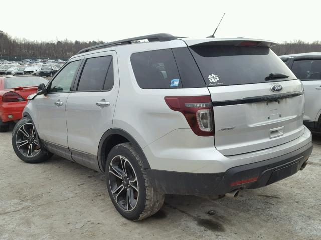 1FM5K8GT5EGA40602 - 2014 FORD EXPLORER S SILVER photo 3