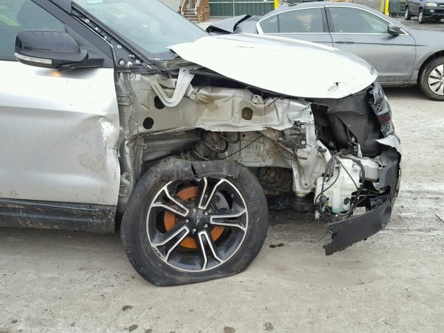 1FM5K8GT5EGA40602 - 2014 FORD EXPLORER S SILVER photo 9