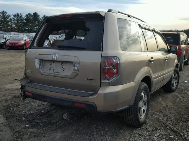 2HKYF18596H500743 - 2006 HONDA PILOT EX GOLD photo 4