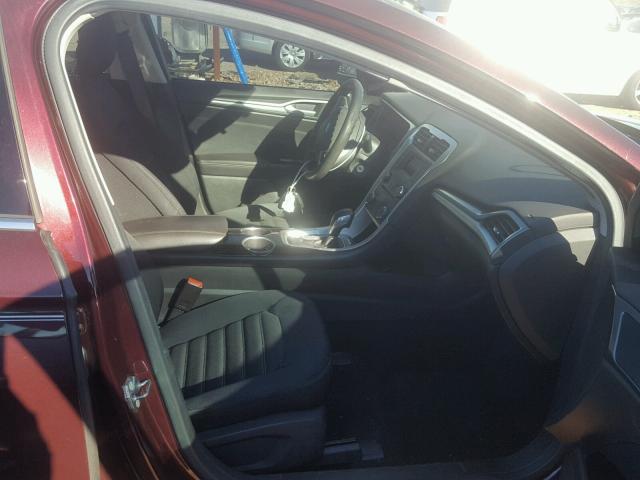 3FA6P0H76DR134529 - 2013 FORD FUSION SE MAROON photo 5