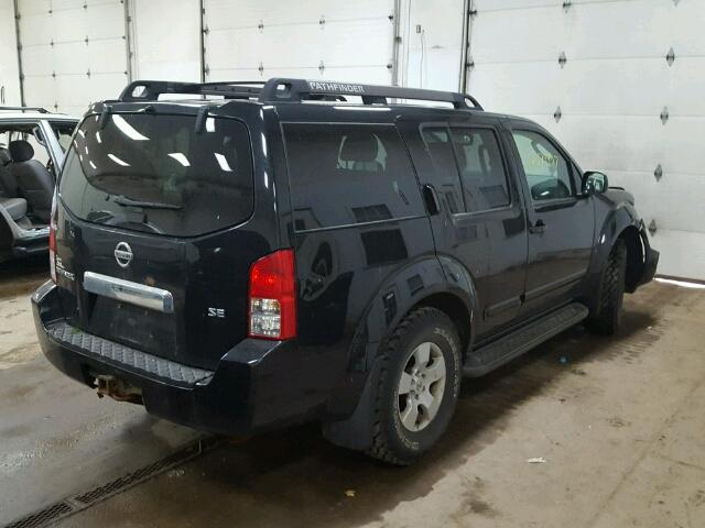 5N1AR18W47C605278 - 2007 NISSAN PATHFINDER BLACK photo 4