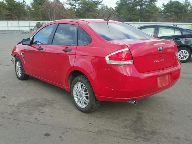 1FAHP35N08W207698 - 2008 FORD FOCUS SE RED photo 3