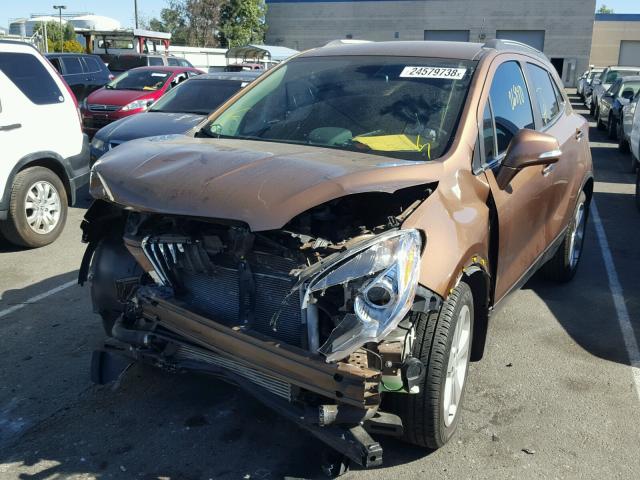 KL4CJASB4GB616663 - 2016 BUICK ENCORE BROWN photo 2