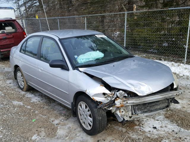 2HGES16565H571036 - 2005 HONDA CIVIC LX SILVER photo 1