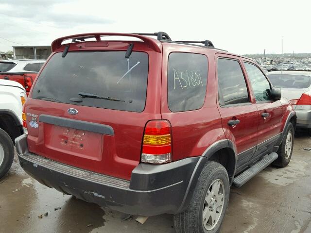 1FMCU03174KA51801 - 2004 FORD ESCAPE XLT MAROON photo 4