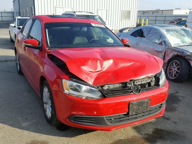 3VWDP7AJ2CM404106 - 2012 VOLKSWAGEN JETTA SE RED photo 1