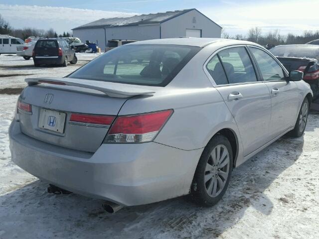 1HGCP2E70BA095605 - 2011 HONDA ACCORD EX SILVER photo 4