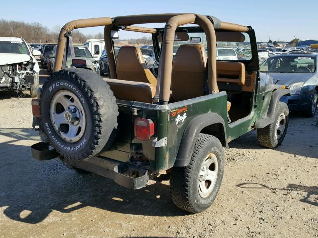 1J4FY19PXSP259303 - 1995 JEEP WRANGLER / GREEN photo 4