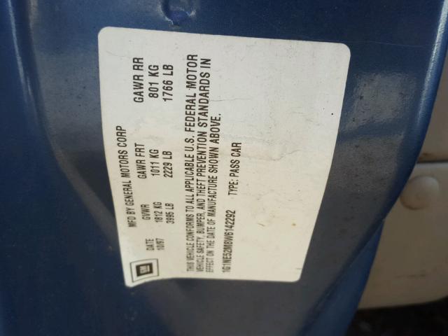 1G1NE52M8W6142292 - 1998 CHEVROLET MALIBU LS 蓝色 照片 10