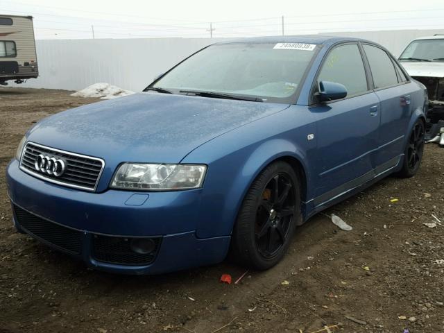 WAUJC58EX2A133643 - 2002 AUDI A4 1.8T BLUE photo 2