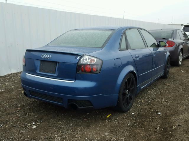 WAUJC58EX2A133643 - 2002 AUDI A4 1.8T BLUE photo 4