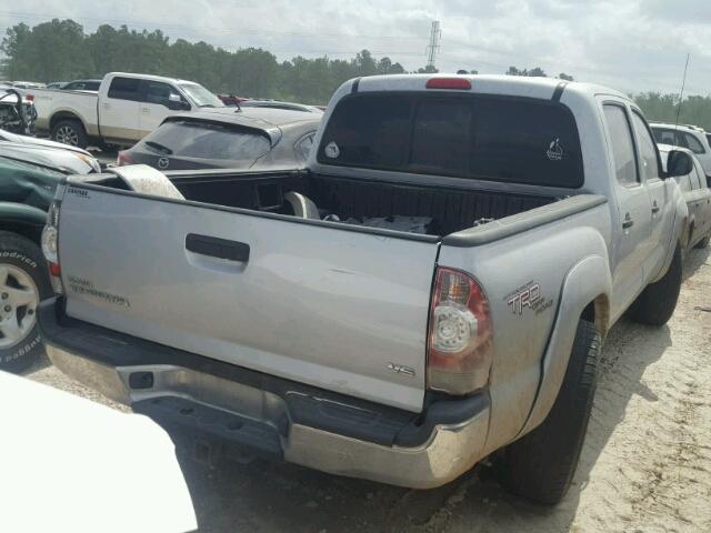 3TMLU4ENXBM077049 - 2011 TOYOTA TACOMA DOU SILVER photo 4