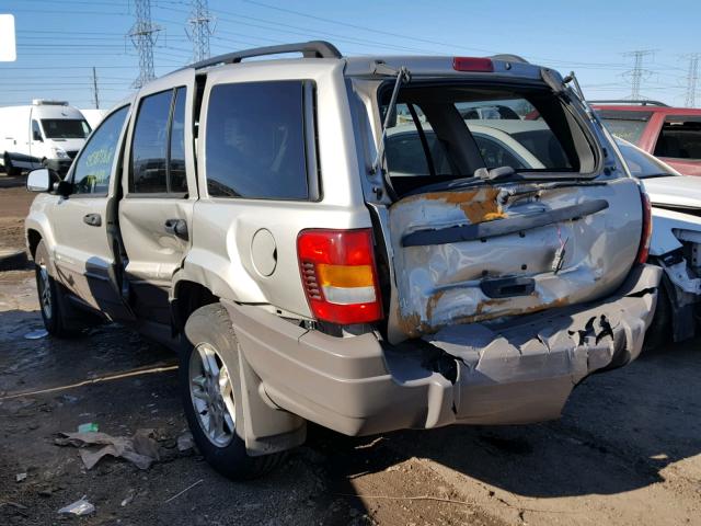 1J4GW48S63C567496 - 2003 JEEP GRAND CHER BEIGE photo 3