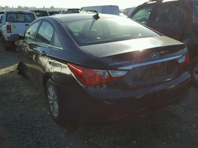 5NPEB4AC9CH389793 - 2012 HYUNDAI SONATA GLS BLACK photo 3