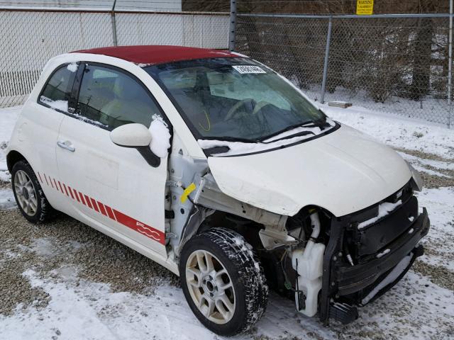 3C3CFFDR9CT128174 - 2012 FIAT 500 POP WHITE photo 1