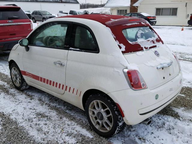 3C3CFFDR9CT128174 - 2012 FIAT 500 POP WHITE photo 3