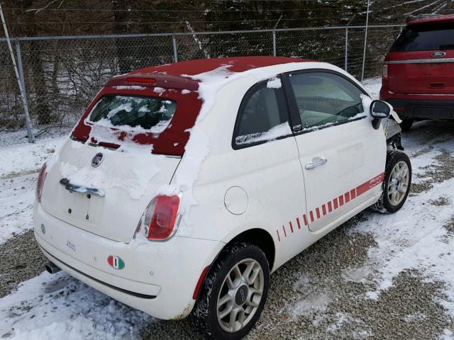 3C3CFFDR9CT128174 - 2012 FIAT 500 POP WHITE photo 4