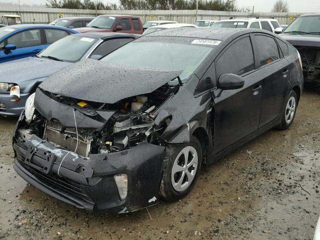 JTDKN3DU7E1749114 - 2014 TOYOTA PRIUS BLACK photo 2