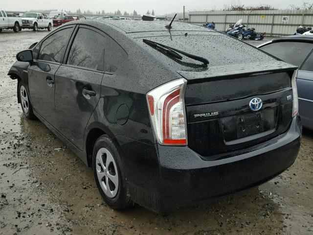 JTDKN3DU7E1749114 - 2014 TOYOTA PRIUS BLACK photo 3