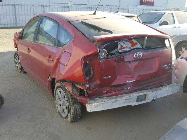 JTDKB20U777608102 - 2007 TOYOTA PRIUS RED photo 3