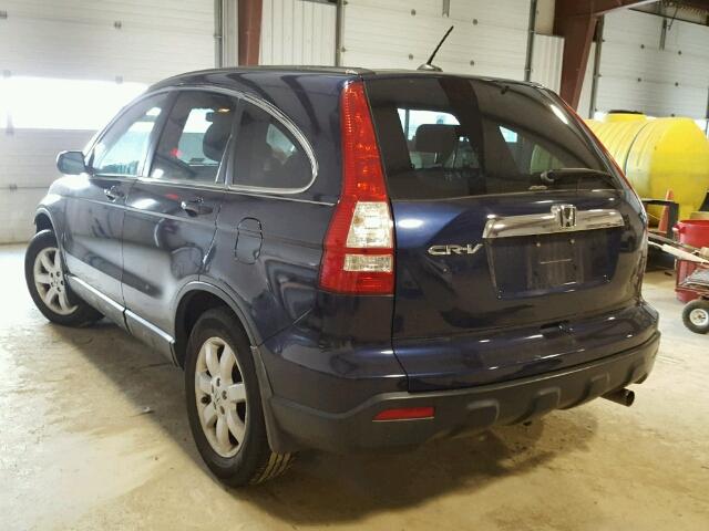 5J6RE48747L000846 - 2007 HONDA CR-V EXL BLUE photo 3