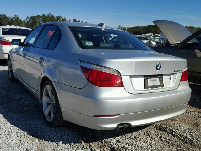 WBANU53568CT09896 - 2008 BMW 528 I SILVER photo 3