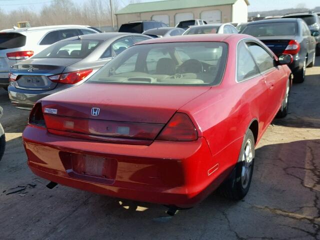 1HGCG2252YA039130 - 2000 HONDA ACCORD EX RED photo 4