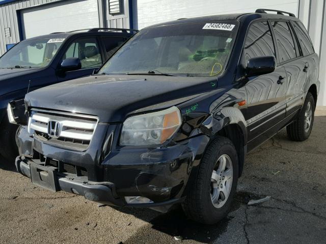 2HKYF18746H506452 - 2006 HONDA PILOT EX BLACK photo 2