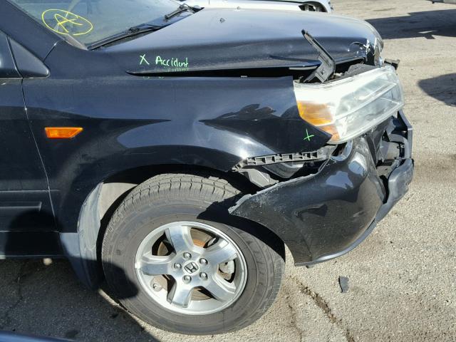 2HKYF18746H506452 - 2006 HONDA PILOT EX BLACK photo 9