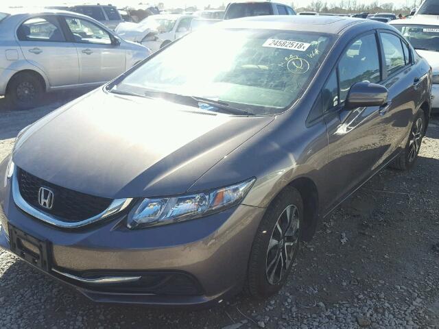 19XFB2F80FE084740 - 2015 HONDA CIVIC EX GRAY photo 2