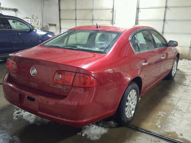 1G4HP57288U115223 - 2008 BUICK LUCERNE CX RED photo 4