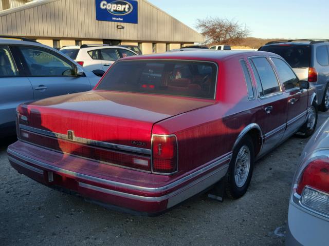 1LNLM82W6RY651564 - 1994 LINCOLN TOWN CAR S BURGUNDY photo 4