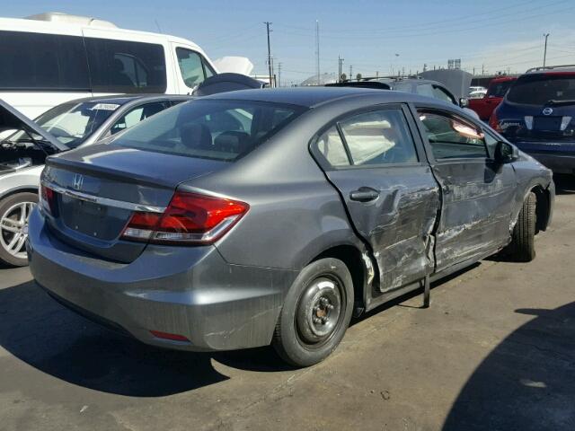 19XFB2F54DE034183 - 2013 HONDA CIVIC LX GRAY photo 4