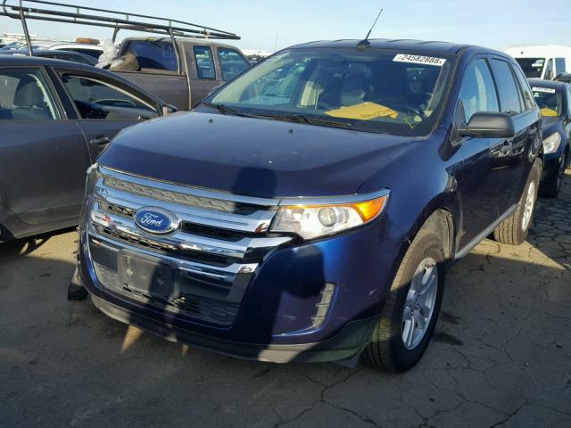 2FMDK3GC8BBB00583 - 2011 FORD EDGE SE BLUE photo 2