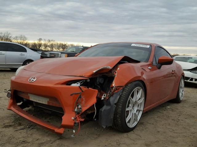 JF1ZNAA13D2719913 - 2013 TOYOTA SCION FR-S ORANGE photo 2