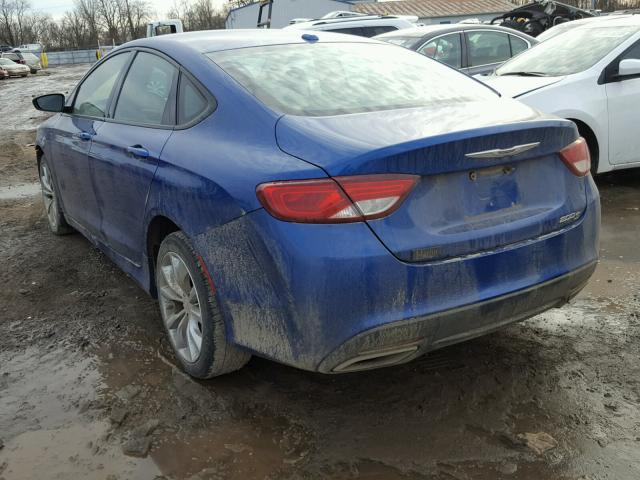 1C3CCCBB8FN753327 - 2015 CHRYSLER 200 S BLUE photo 3