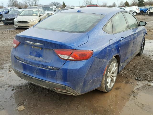 1C3CCCBB8FN753327 - 2015 CHRYSLER 200 S BLUE photo 4