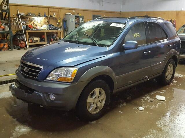 KNDJC736185780352 - 2008 KIA SORENTO EX BLUE photo 2