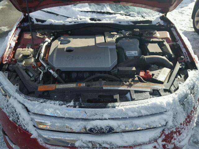 3FADP0L3XBR205420 - 2011 FORD FUSION HYB RED photo 7