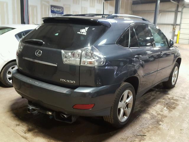 2T2HA31U34C012265 - 2004 LEXUS RX 330 CHARCOAL photo 4