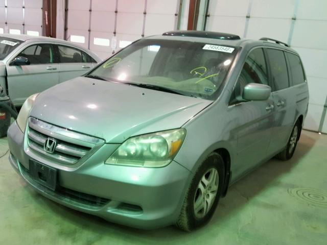 5FNRL38727B015077 - 2007 HONDA ODYSSEY EX GRAY photo 2